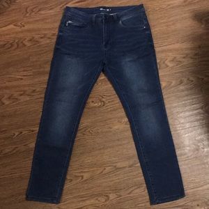 EUC XIOS MENS DENIM JEAN DARK BLUE SZ 34x30